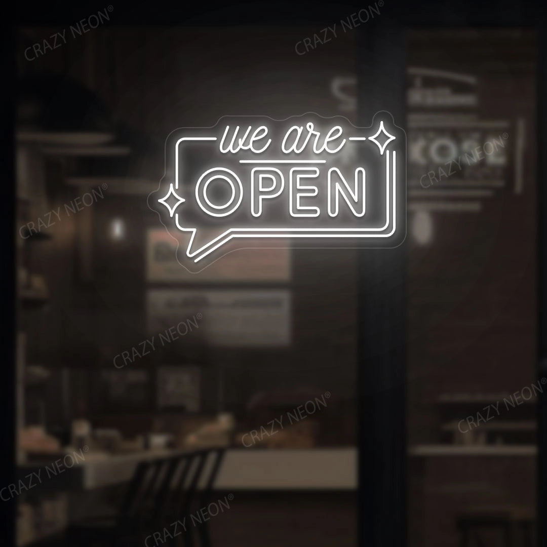 We are Open Sign in Message Box image 0