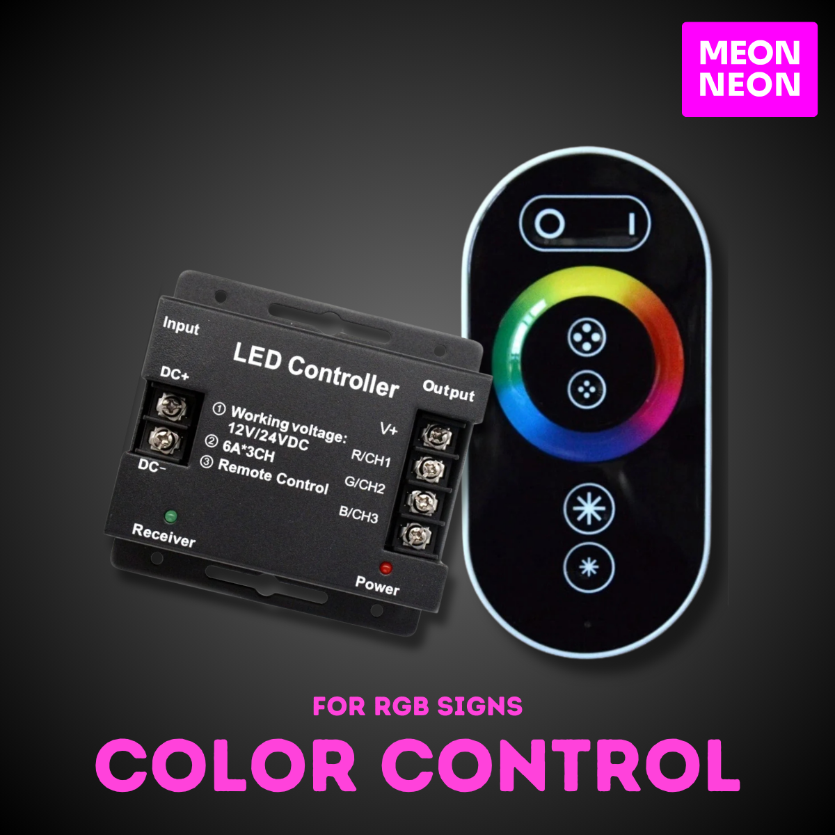 LED Neon Sign Remote Control & Receiver Bundle