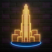 Art Deco Skyscraper Neon Sign