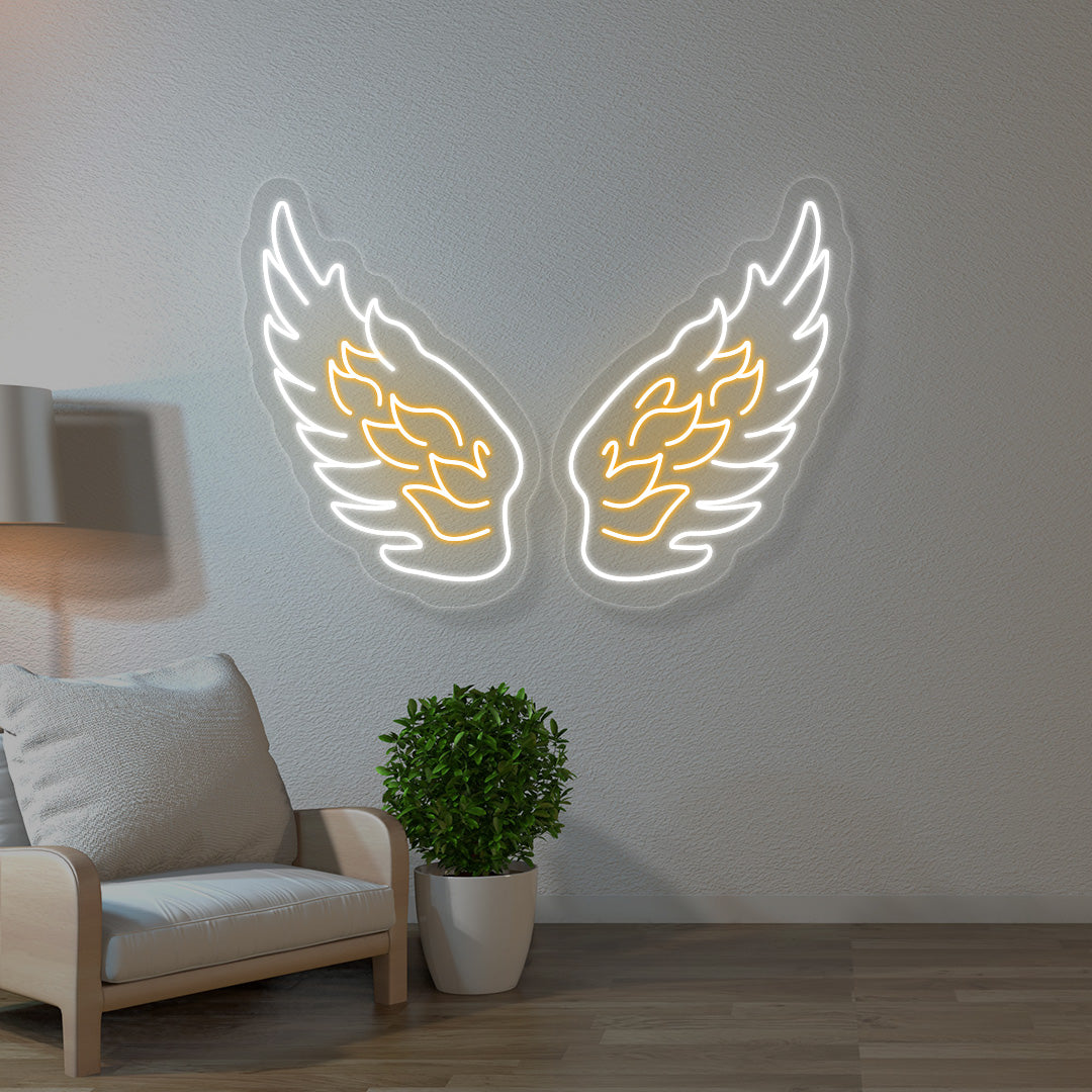 Angel Wings Multicolor Neon Sign image 2