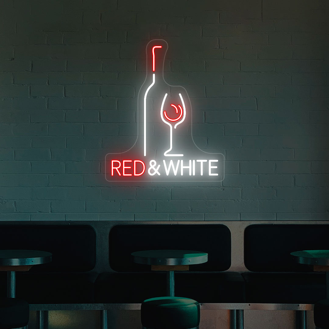 Unique Wine Glass With Bottle Neon Sign image 0