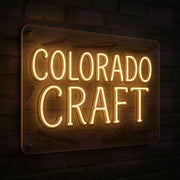 Colorado Craft LED Neon Sign - Artisan Quality - Hand-Lettered Style - Warm White Light