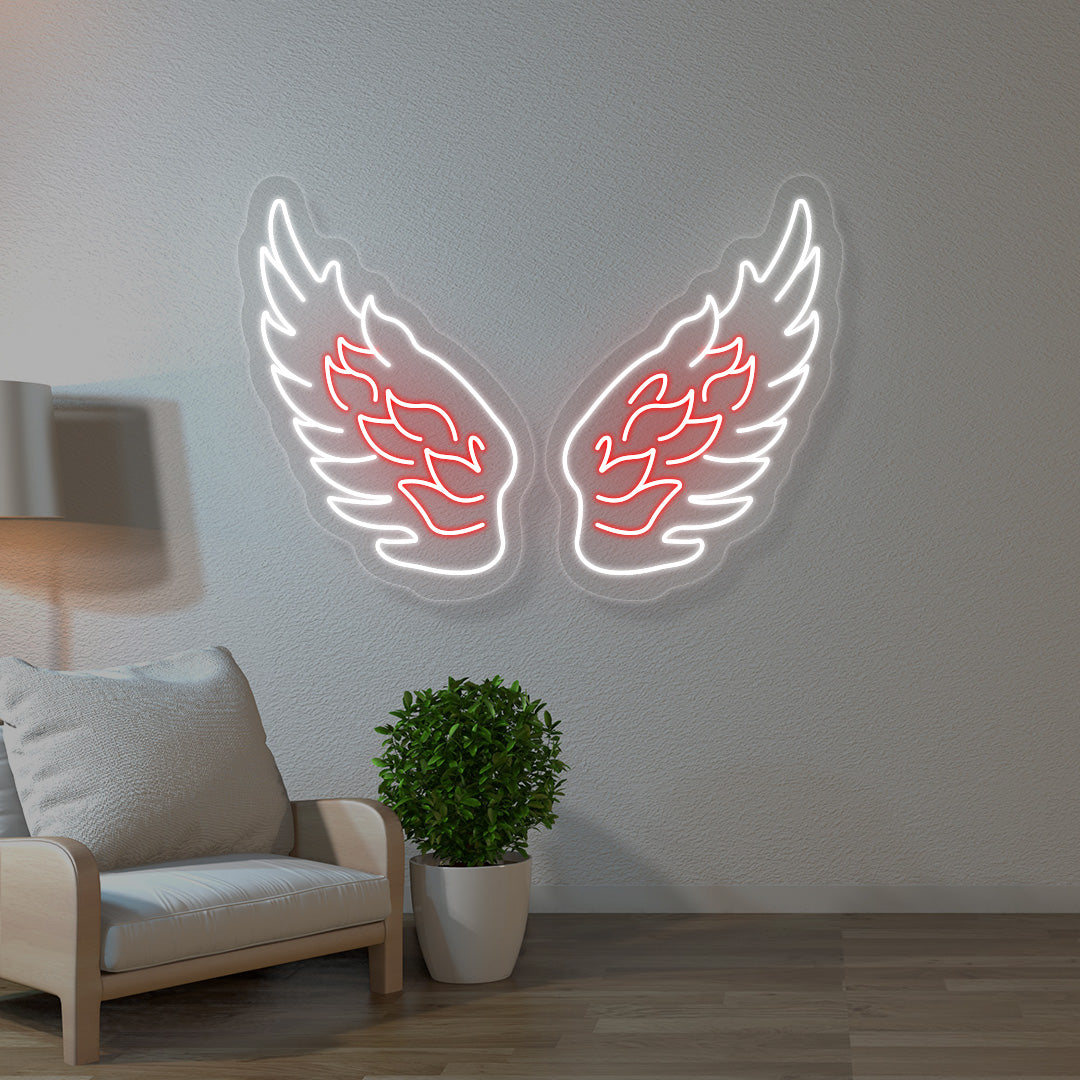 Angel Wings Multicolor Neon Sign image 4