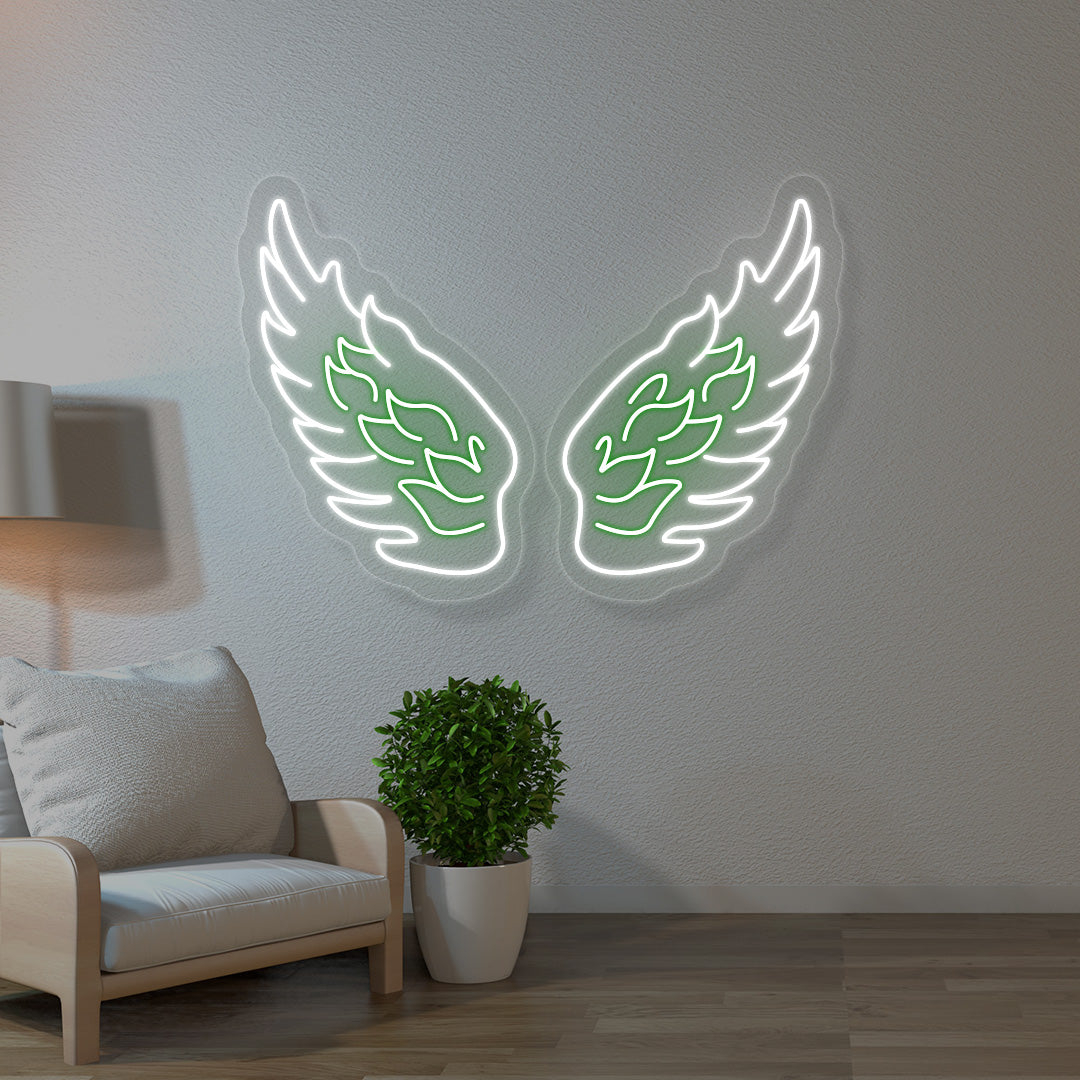 Angel Wings Multicolor Neon Sign image 3