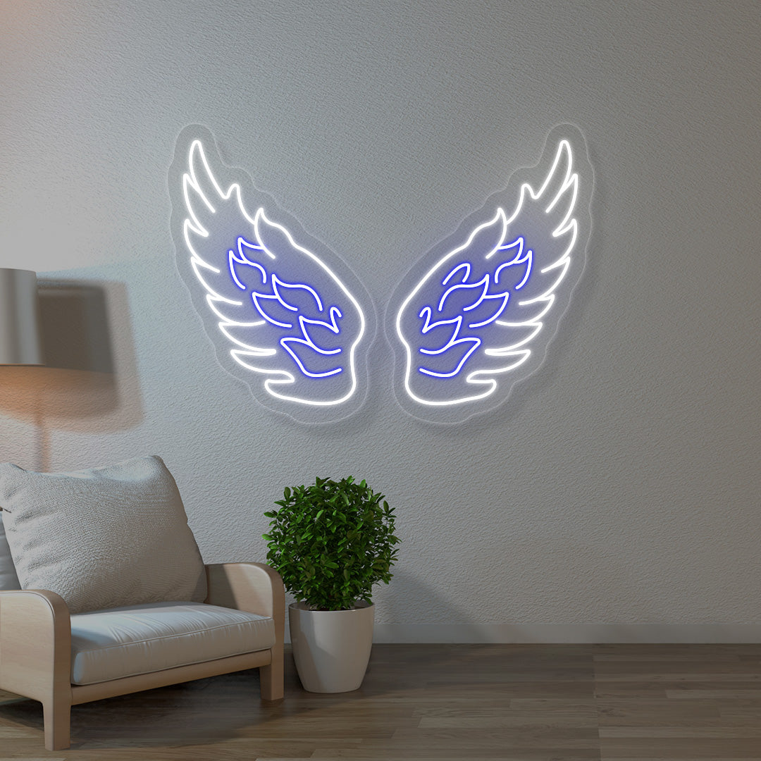 Angel Wings Multicolor Neon Sign image 1