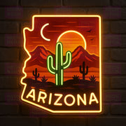 Twilight Desert - Arizona Evening Sky Neon Sign