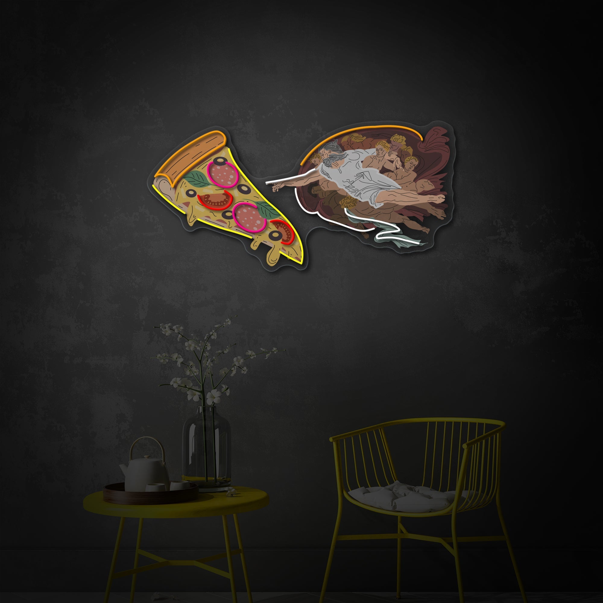 Pizza God LED Neon Sign | Aesthetic Food Wall Art