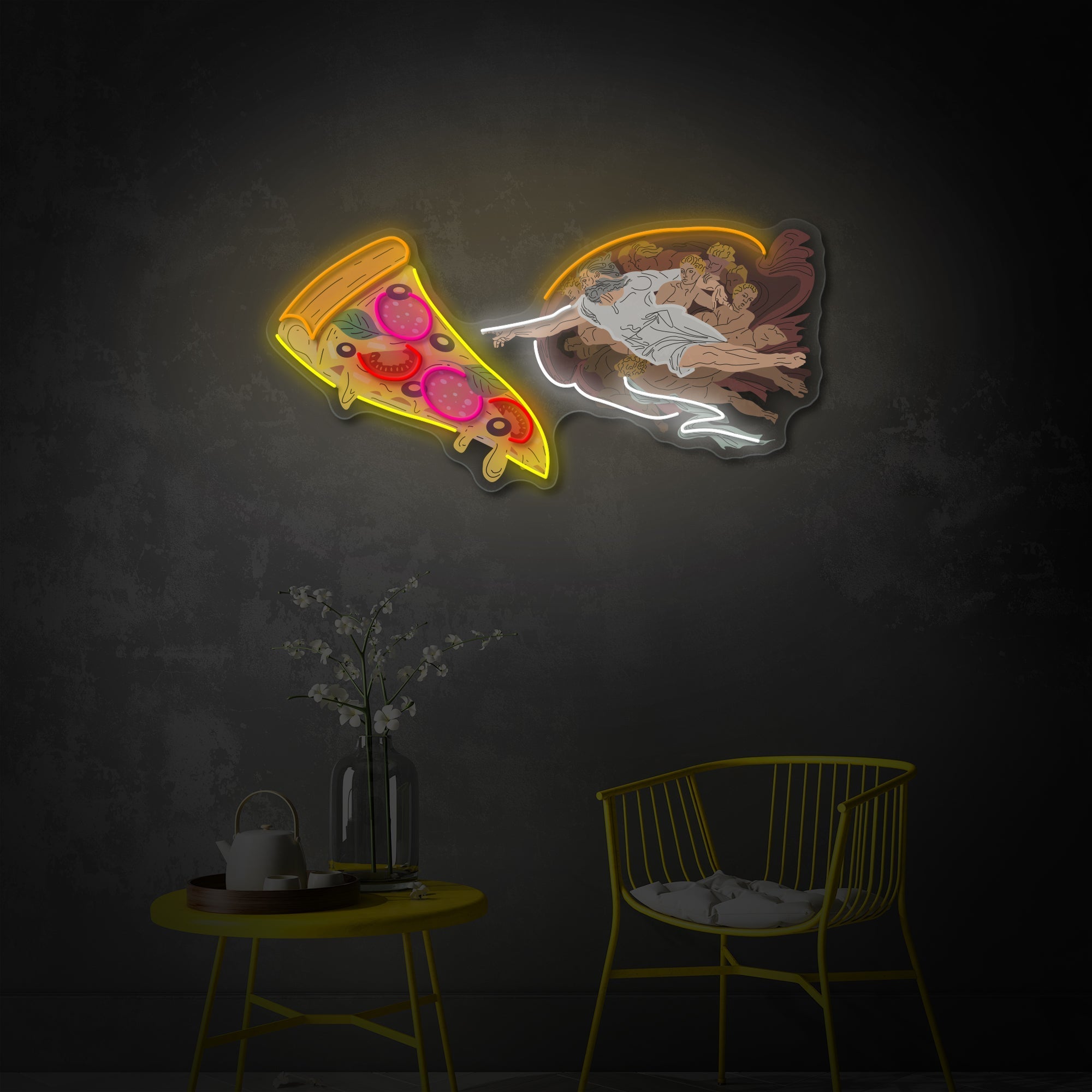 Pizza God LED Neon Sign | Aesthetic Food Wall Art