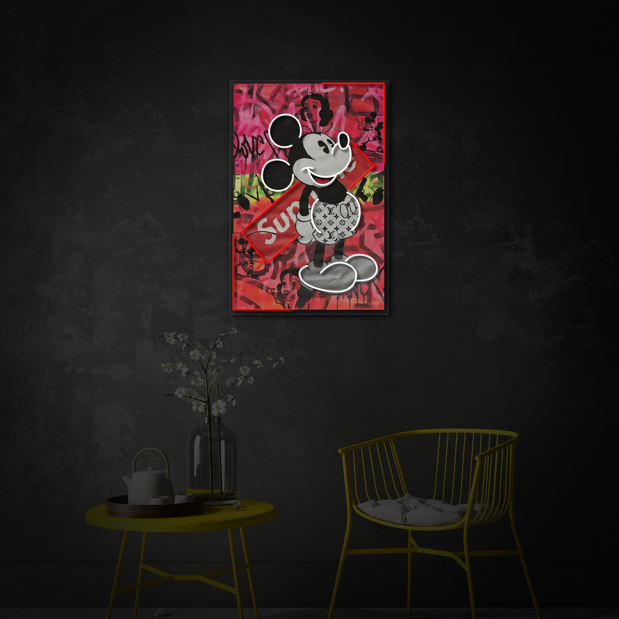 Pop Art Mouse LED Neon Sign | Cartoon Wall Art