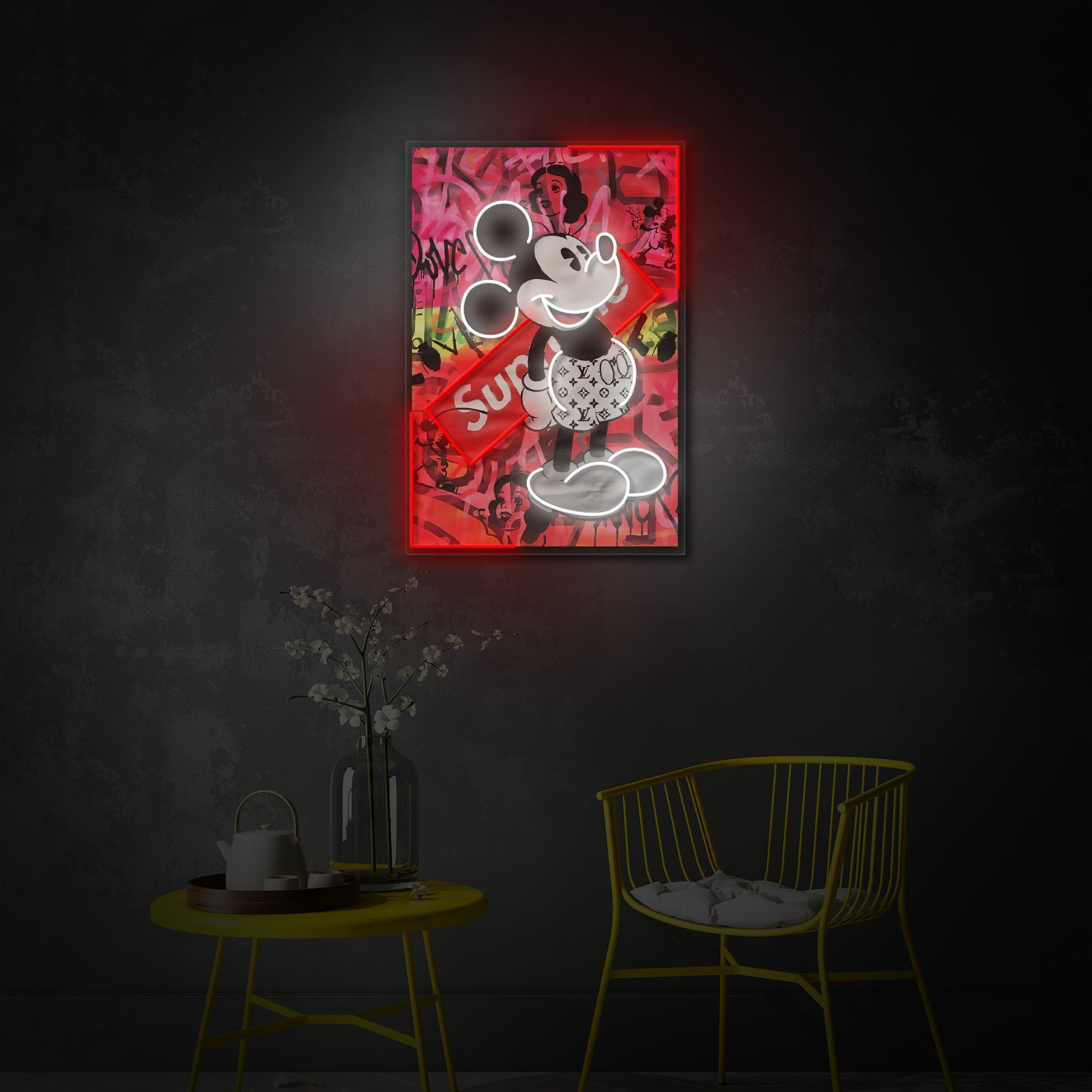 Pop Art Mouse LED Neon Sign | Cartoon Wall Art