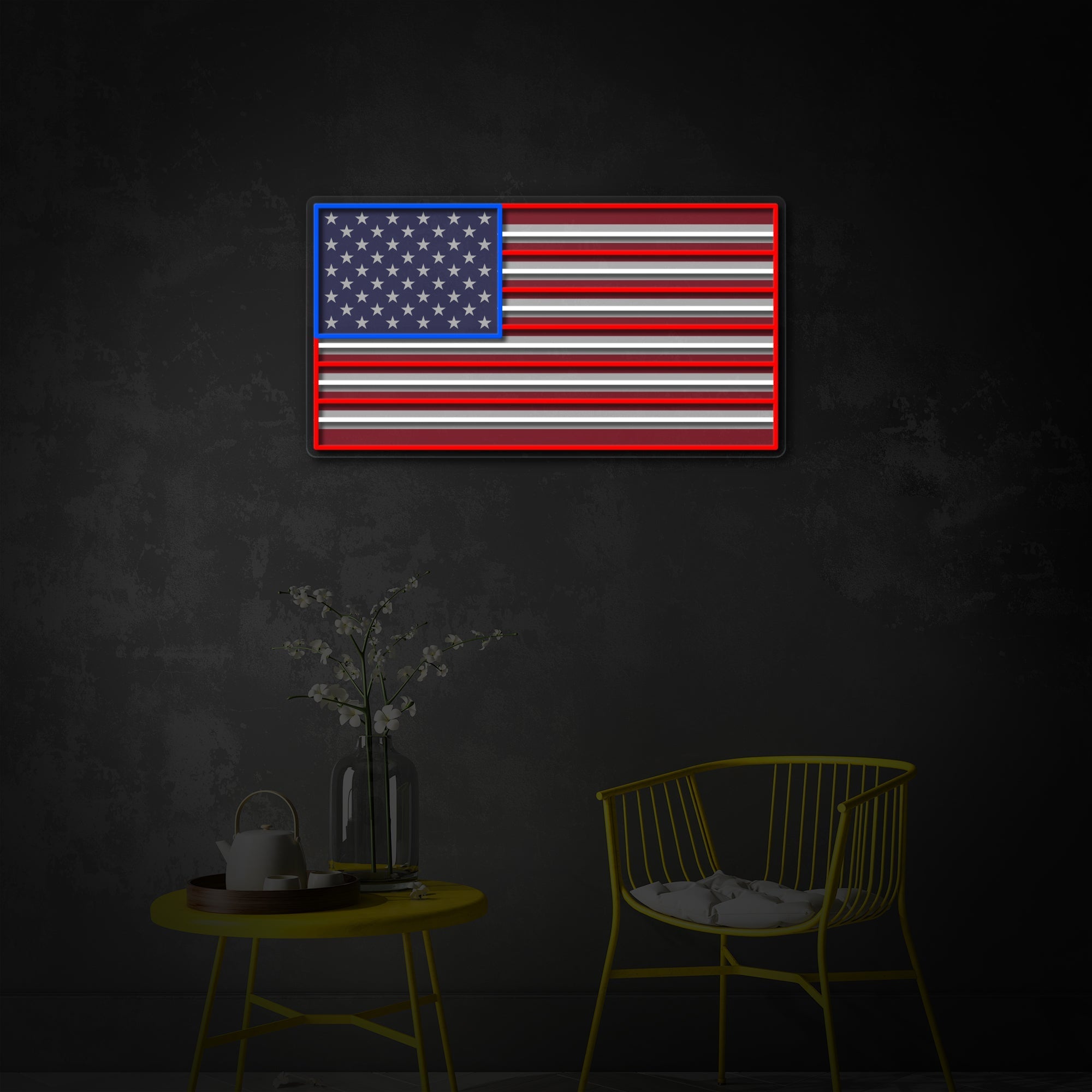 American Flag LED Neon Sign | Patriotic Wall Decor