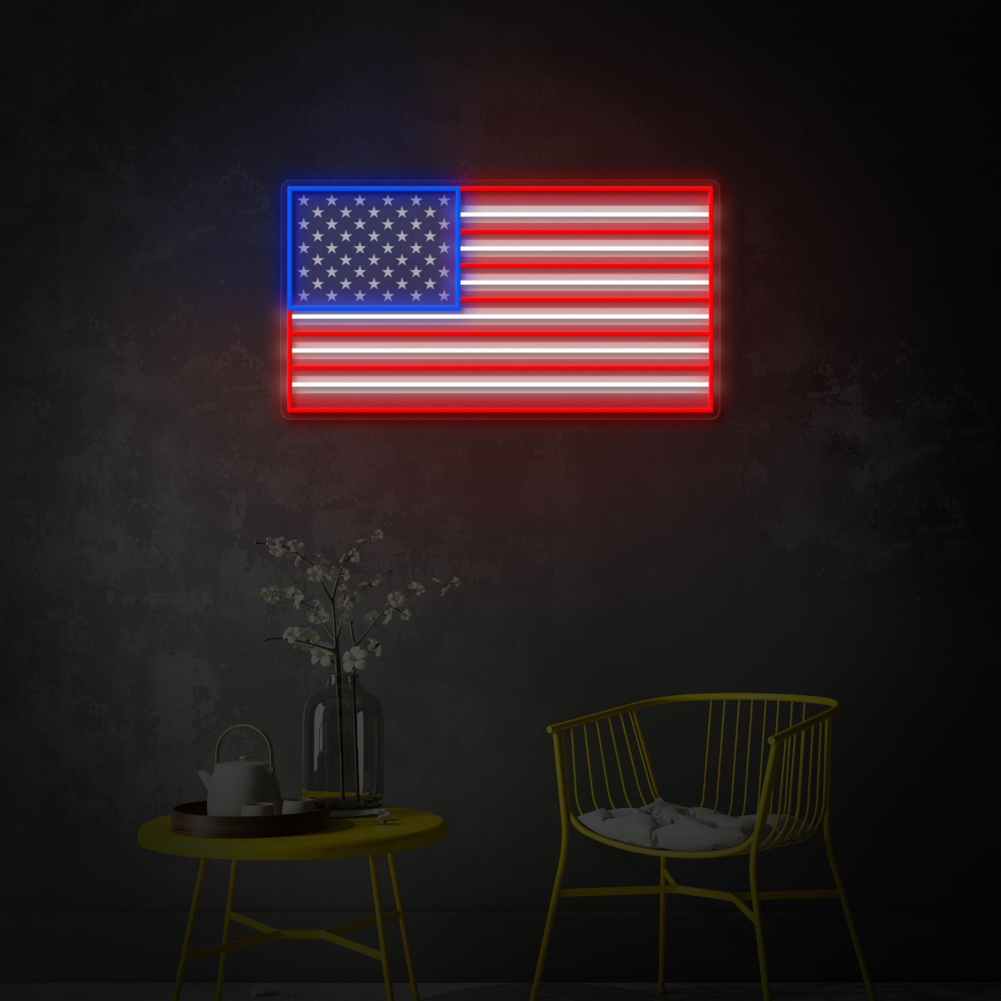 American Flag LED Neon Sign | Patriotic Wall Decor