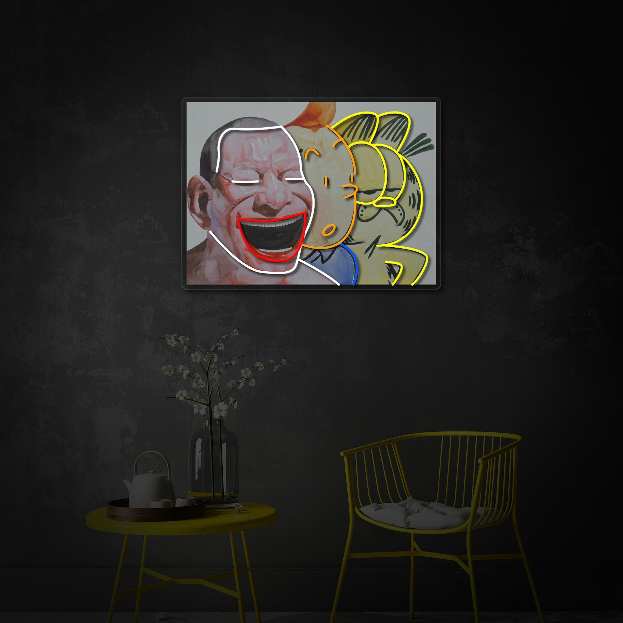 Laughing Man LED Neon Sign | Pop Art Wall Decor