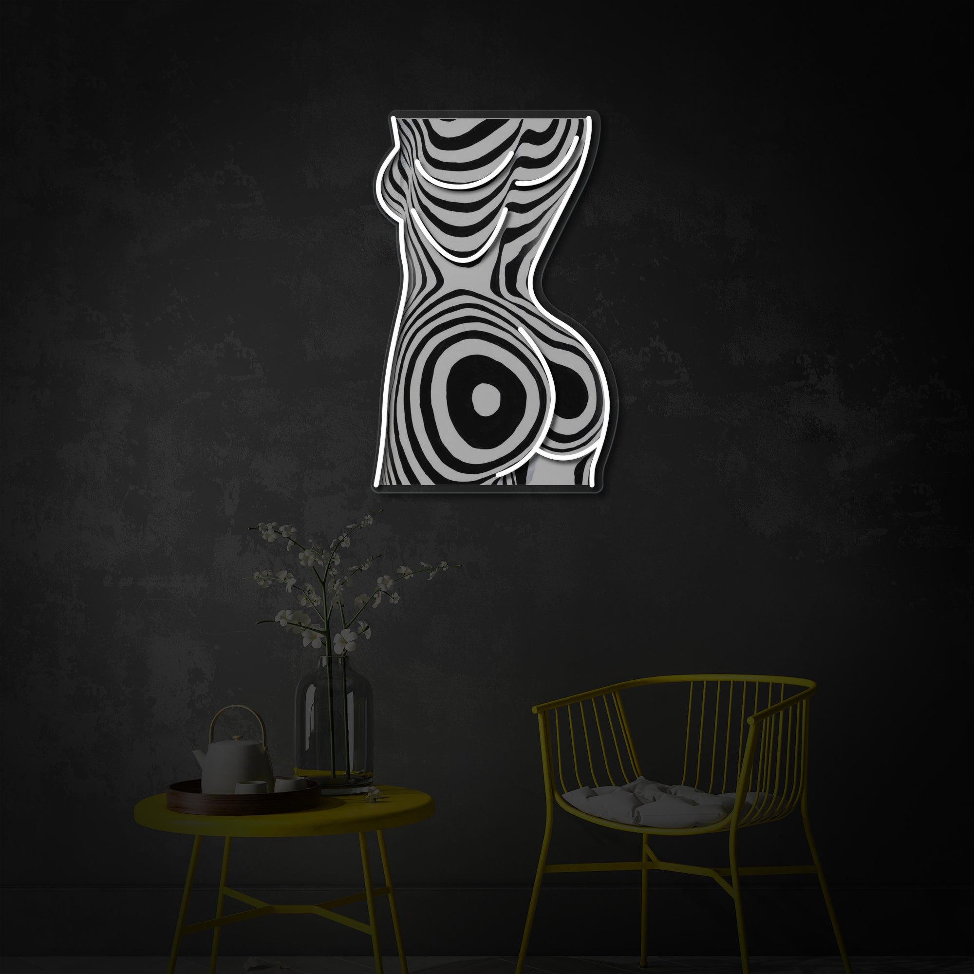 Zebra Woman LED Neon Sign | Fashion Wall Art