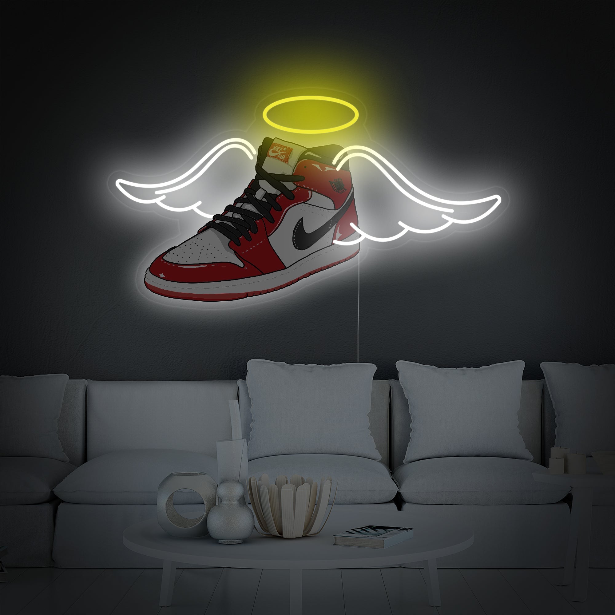 Winged Sneakers LED Neon Sign | Urban Wall Art