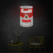 Soup Can LED Neon Sign | Warhol Style Wall Art