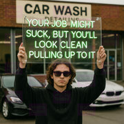 Your Job Might Suck, But You'll Look Clean Pulling Up To It - LED Neon Sign