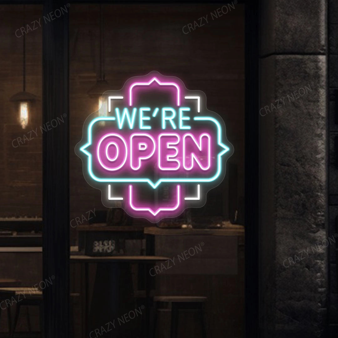 We Are Open Multicolor Sign image 1