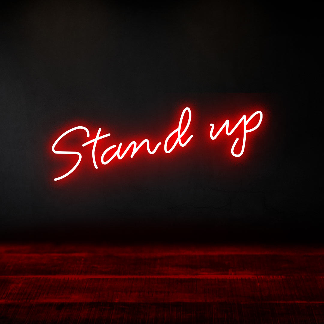 Stand Up Neon Sign image 0