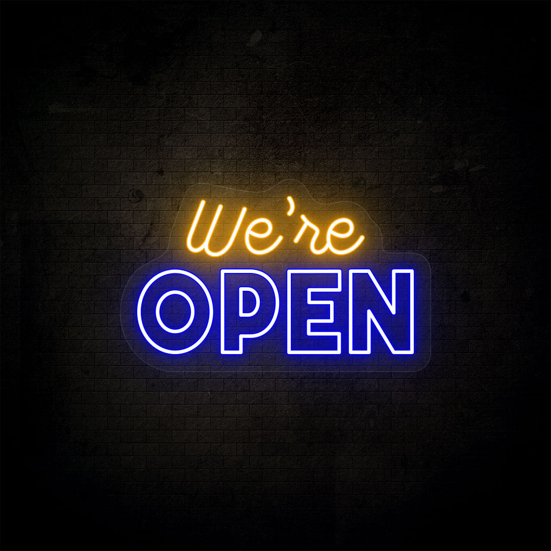 We're Open Sign - Multicolor image 1