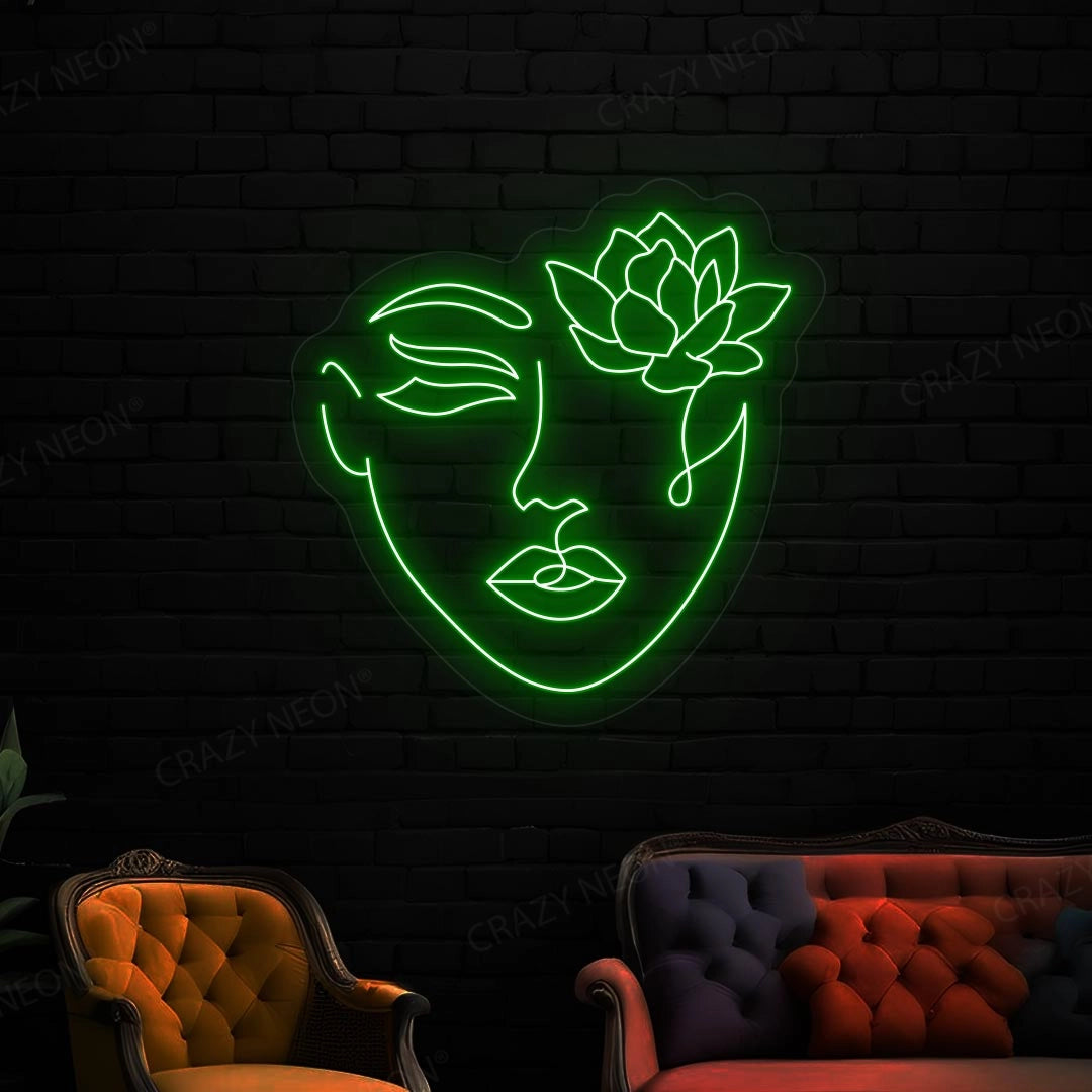 Flower With Face Neon Sign image 1