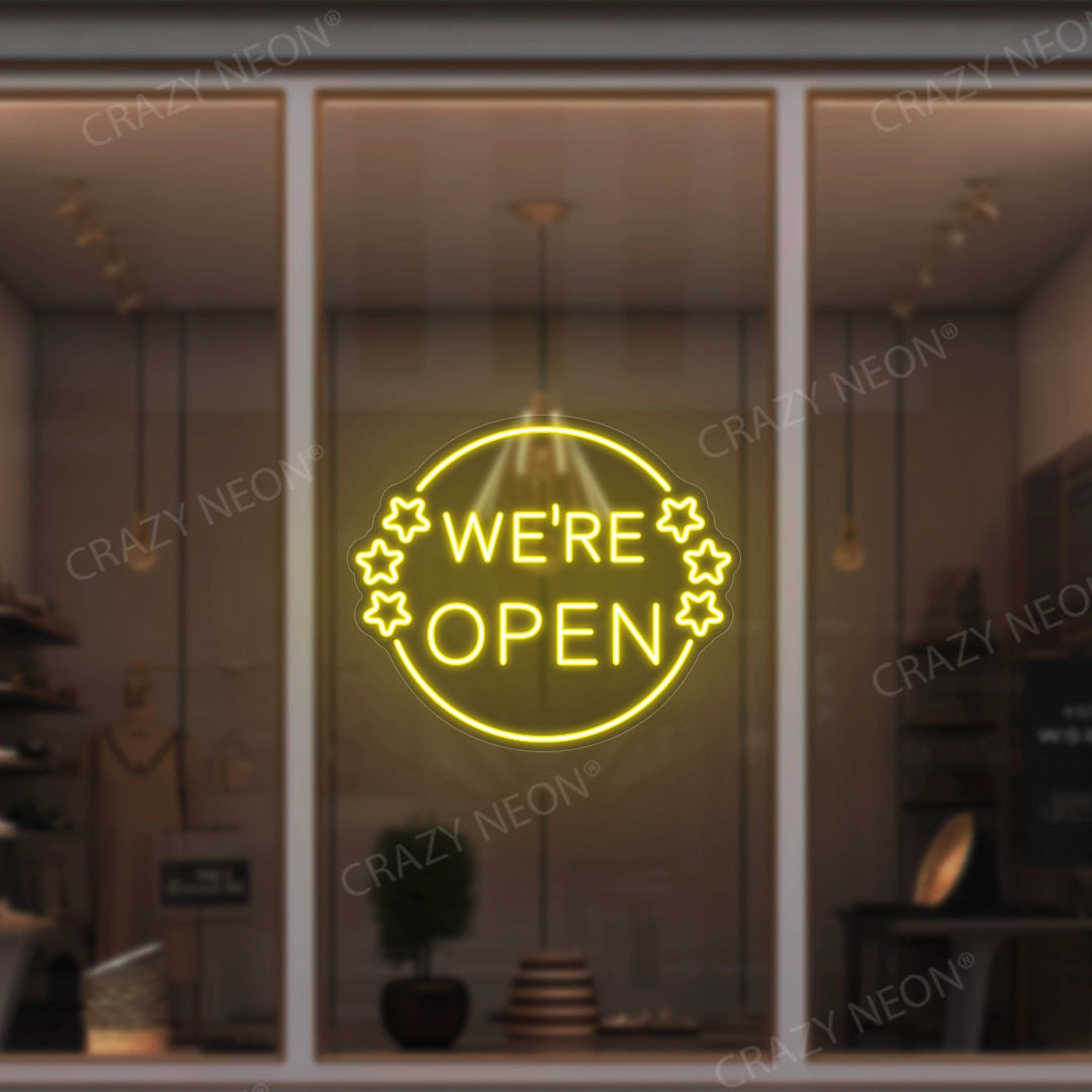 We're Open Neon Sign image 1