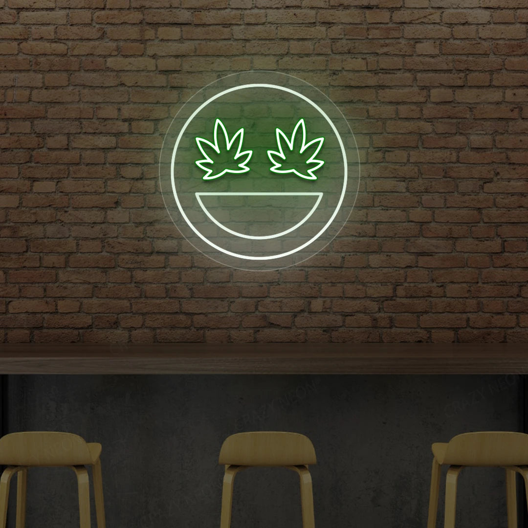 Smiley Weed Neon Sign image 1