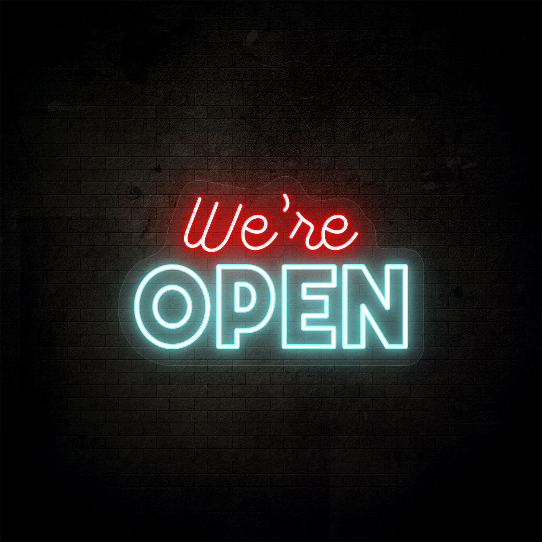 We're Open Sign - Multicolor image 0