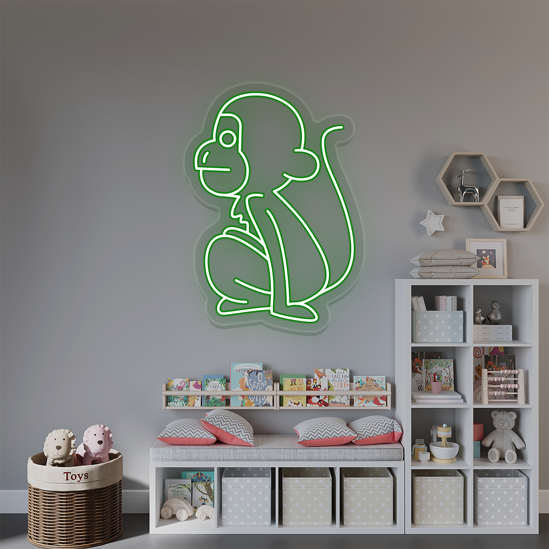 Sitting Monkey Neon Sign image 1