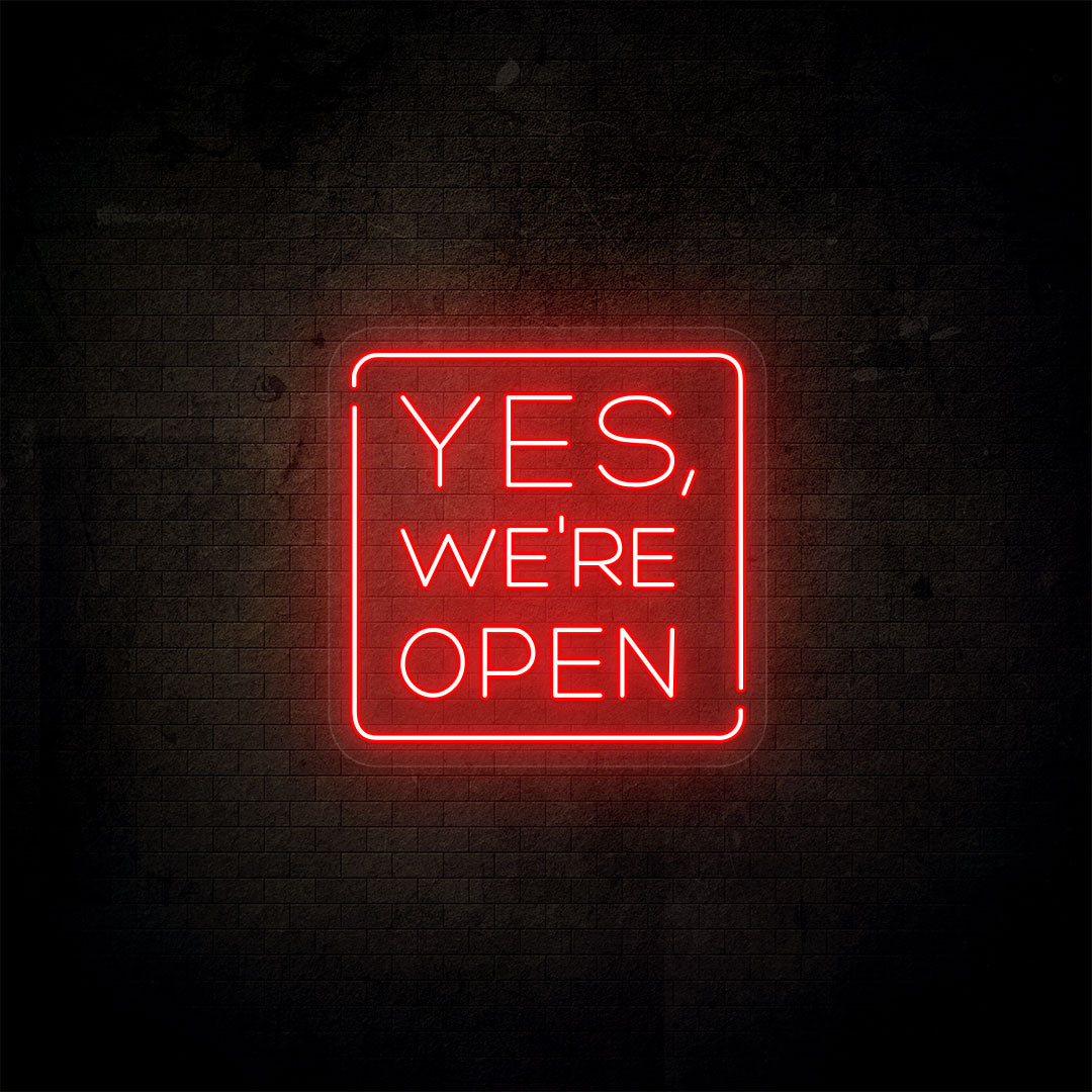 Yes, We're Open Neon Sign image 0