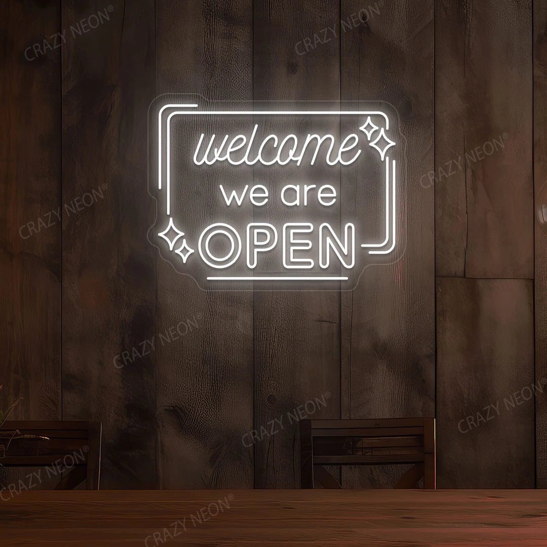 Welcome We are Open Sign image 1