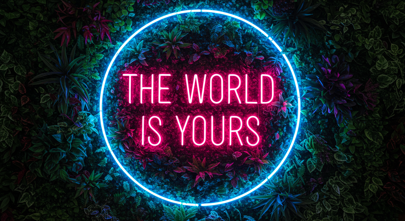 The World Is Yours LED Neon Sign