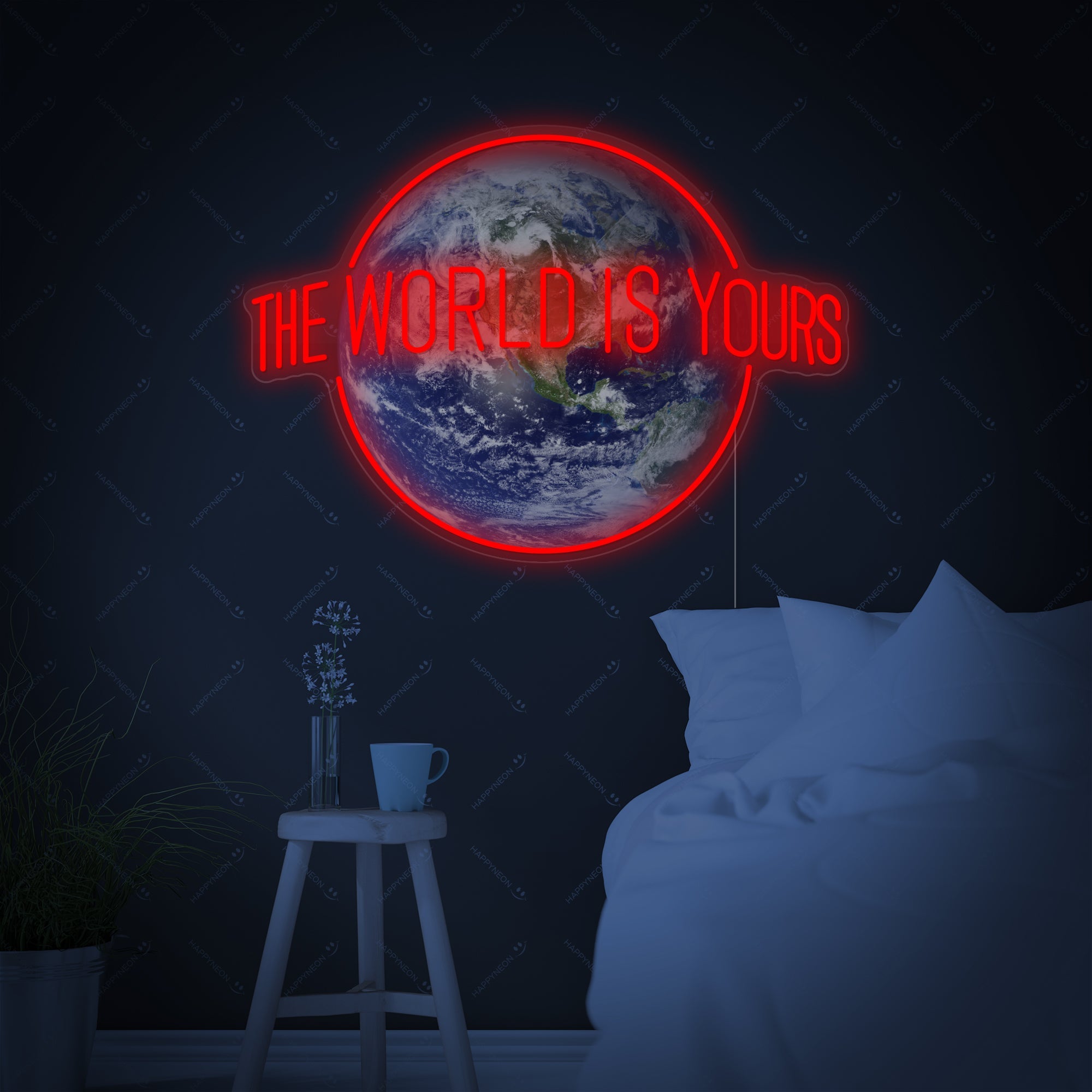 The World Is Yours LED Neon Sign | Movie Quote Wall Art