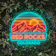 Red Rocks Colorado Neon LED Sign