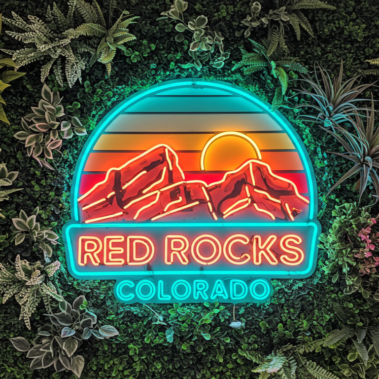 Red Rocks Colorado Neon LED Sign