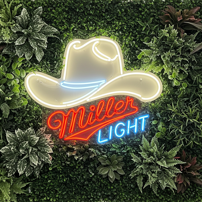 Western Miller Light LED Neon Sign