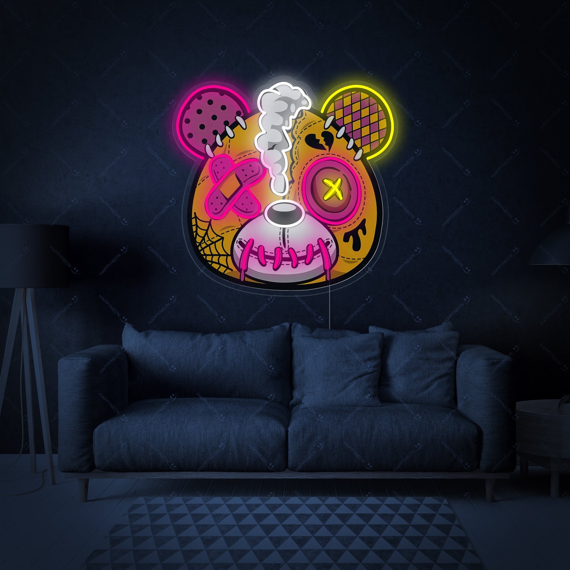 Zombie Bear LED Neon Sign | Horror Wall Art